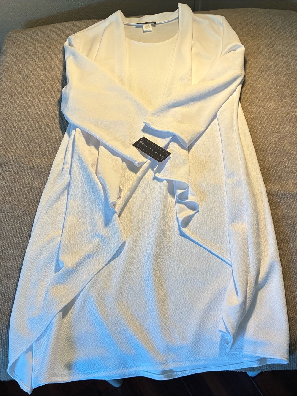 Ashley Blue White 3/4 Sleeve Dress
